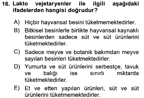 Menü Yönetimi 2017-2018 3 Ders Sınavı - 16. soru