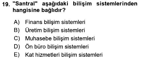 Menü Yönetimi 2017-2018 3 Ders Sınavı - 19. soru
