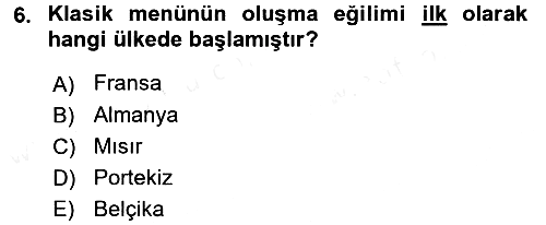 Menü Yönetimi 2017-2018 Ara Sınav - 6. soru