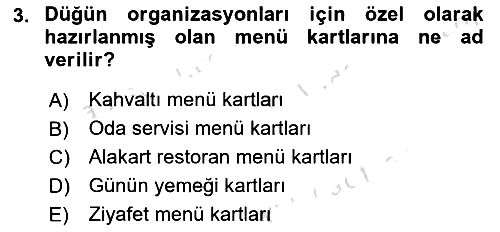 Menü Yönetimi 2024-2025 Ara Sınav - 3. soru