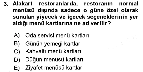 Menü Yönetimi 2017-2018 Dönem Sonu Sınavı - 3. soru