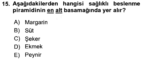 Menü Yönetimi 2017-2018 Dönem Sonu Sınavı - 15. soru
