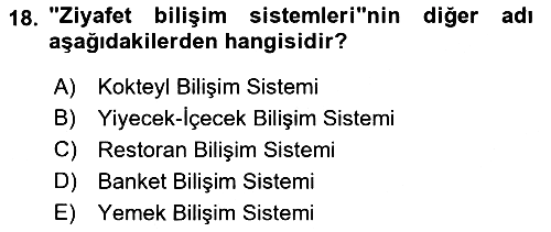 Menü Yönetimi 2021-2022 Yaz Okulu Sınavı - 18. soru