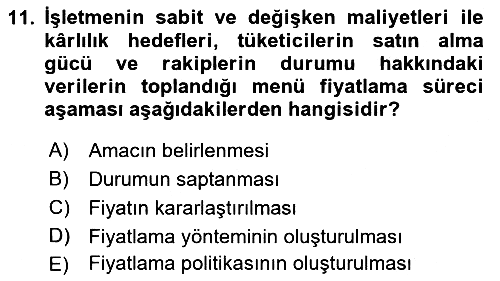 Menü Yönetimi 2022-2023 Yaz Okulu Sınavı - 11. soru