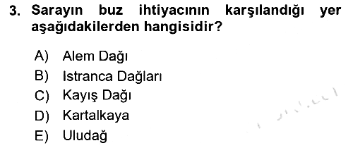 Osmanlı Mutfağı 2020-2021 Yaz Okulu Sınavı - 3. soru
