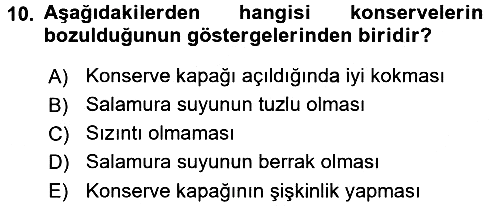 Temel Mutfak Teknikleri 2017-2018 3 Ders Sınavı - 10. soru