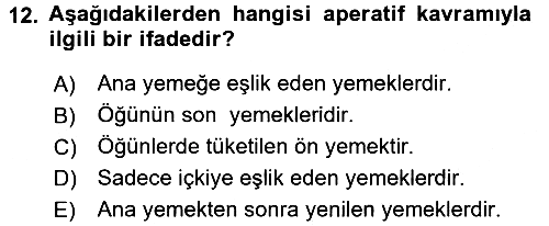 Temel Mutfak Teknikleri 2017-2018 3 Ders Sınavı - 12. soru