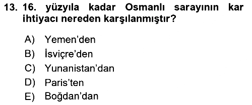Türk Mutfak Kültürü 2023-2024 Ara Sınav - 13. soru