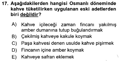 Türk Mutfak Kültürü 2024-2025 Yaz Okulu Sınavı - 17. soru