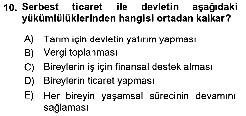 Yemek Sosyolojisi 2021-2022 Dönem Sonu Sınavı - 10. soru