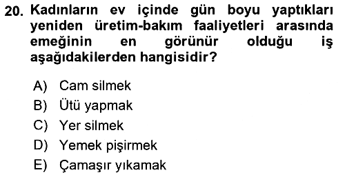 Yemek Sosyolojisi 2023-2024 Yaz Okulu Sınavı - 20. soru