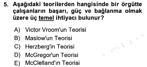 Yiyecek Ve İçecek İşletmeciliği 2022-2023 Dönem Sonu Sınavı - 5. soru