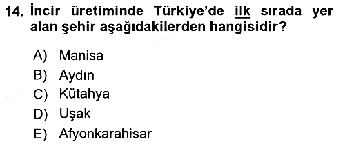 Yöresel Mutfaklar 2017-2018 3 Ders Sınavı - 14. soru