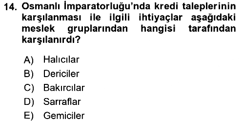 Bankacılık Ve Sigortacılığa Giriş 2016-2017 Ara Sınav - 14. soru