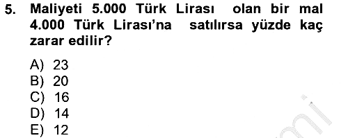 Finans Matematiği 2012-2013 Ara Sınav - 5. soru