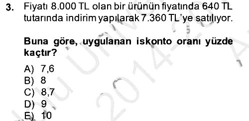Finans Matematiği 2014-2015 Ara Sınav - 3. soru
