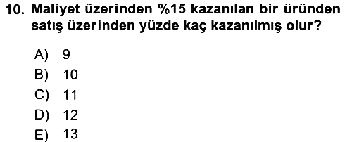Finans Matematiği 2015-2016 Ara Sınav - 10. soru