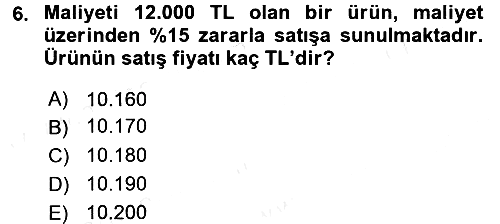 Finans Matematiği 2017-2018 Ara Sınav - 6. soru