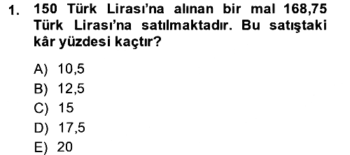 Finans Matematiği 2013-2014 Dönem Sonu Sınavı - 1. soru