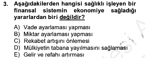 Finansal Kurumlar 2012-2013 Ara Sınav - 3. soru