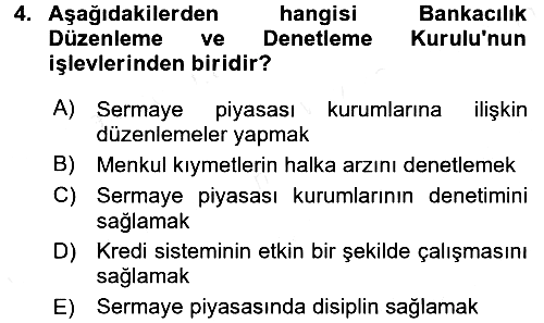Finansal Kurumlar 2015-2016 Ara Sınav - 4. soru
