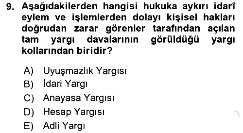 Hukukun Temel Kavramları 2016-2017 Ara Sınav - 9. soru