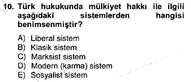 İşletme Hukuku 2012-2013 Ara Sınav - 10. soru