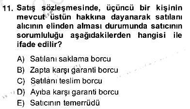 İşletme Hukuku 2013-2014 Ara Sınav - 11. soru