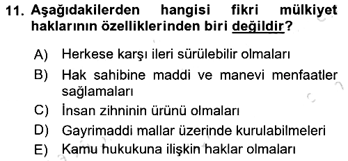 İşletme Hukuku 2021-2022 Ara Sınav - 11. soru