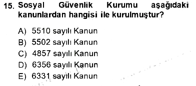İşletme Hukuku 2014-2015 Dönem Sonu Sınavı - 15. soru