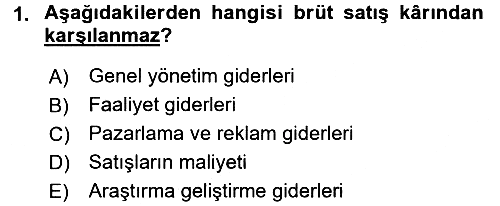 Mali Analiz 2016-2017 3 Ders Sınavı - 1. soru