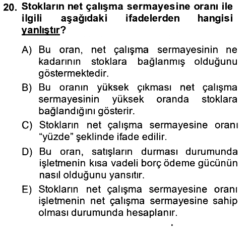 Mali Analiz 2014-2015 Ara Sınav - 20. soru