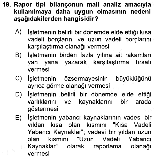 Mali Analiz 2018-2019 Ara Sınav - 18. soru