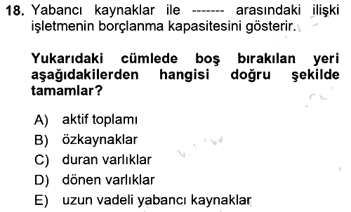 Mali Analiz 2021-2022 Ara Sınav - 18. soru