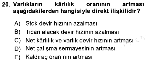 Mali Analiz 2024-2025 Ara Sınav - 20. soru