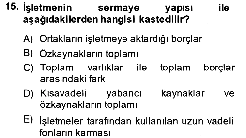 Mali Analiz 2013-2014 Dönem Sonu Sınavı - 15. soru