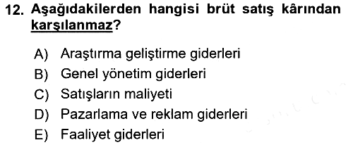 Mali Analiz 2015-2016 Tek Ders Sınavı - 12. soru