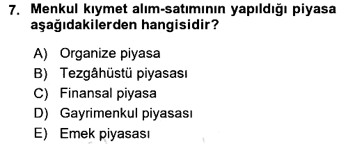Menkul Kıymet Yatırımları 2017-2018 Ara Sınav - 7. soru