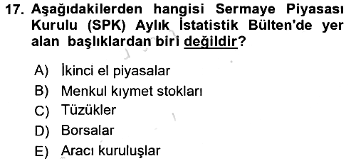 Menkul Kıymet Yatırımları 2017-2018 Ara Sınav - 17. soru