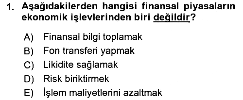 Menkul Kıymet Yatırımları 2015-2016 Dönem Sonu Sınavı - 1. soru