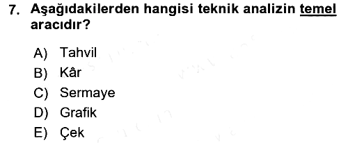 Menkul Kıymet Yatırımları 2016-2017 Dönem Sonu Sınavı - 7. soru