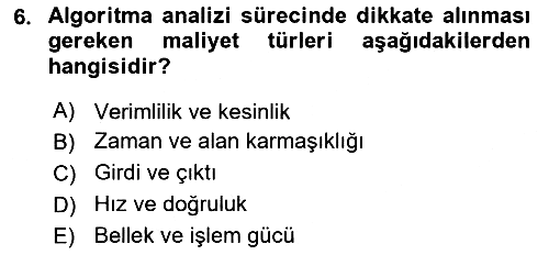 Algoritmalar 2024-2025 Dönem Sonu Sınavı - 6. soru