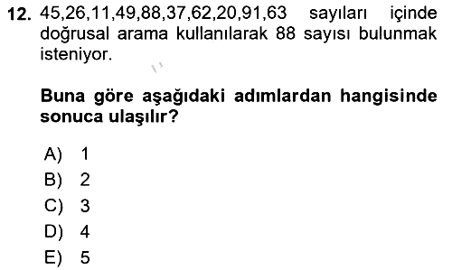 Algoritmalar 2024-2025 Dönem Sonu Sınavı - 12. soru