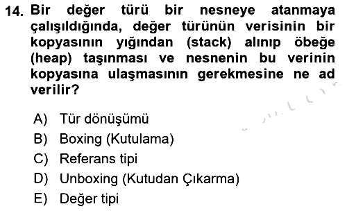 İleri Programlama 1 2021-2022 Ara Sınav - 14. soru