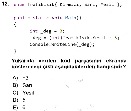 İleri Programlama 1 2023-2024 Ara Sınav - 12. soru