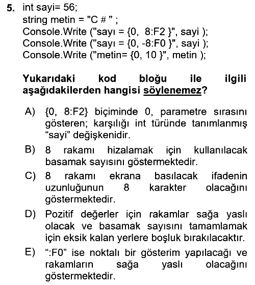 İleri Programlama 1 2021-2022 Dönem Sonu Sınavı - 5. soru