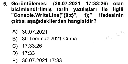 İleri Programlama 1 2024-2025 Dönem Sonu Sınavı - 5. soru