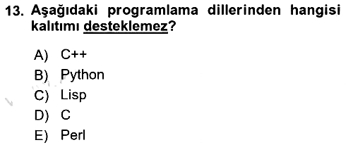 İleri Programlama 1 2024-2025 Dönem Sonu Sınavı - 13. soru