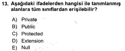 İleri Programlama 1 2023-2024 Yaz Okulu Sınavı - 13. soru