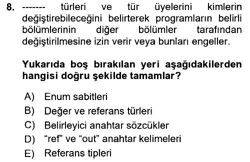 İleri Programlama 1 2024-2025 Yaz Okulu Sınavı - 8. soru
